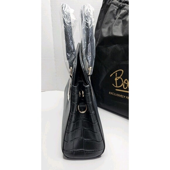 Bob Mackie Bradford Exchange Black Faux Leather Handbag New W/Dust Cover - Picture 5 of 12